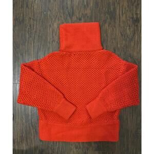 Few Moda Wool Chunky Knit Funnel Neck Sweater Small Red